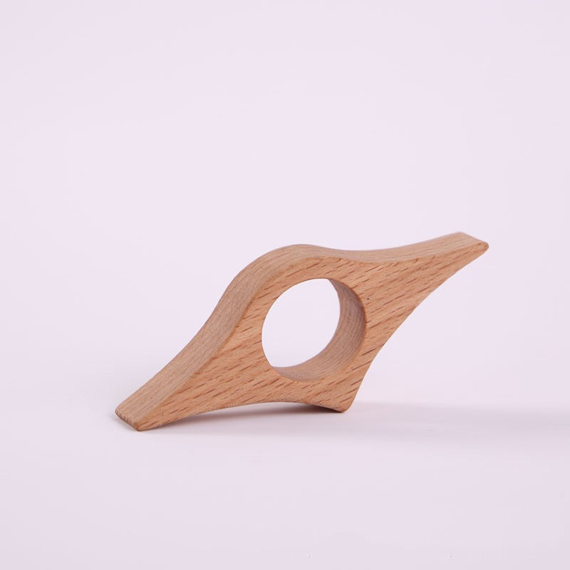 Solid wood book press reading and page pressing finger ring single handed wooden bookmark beech wood book pressing finger buckle