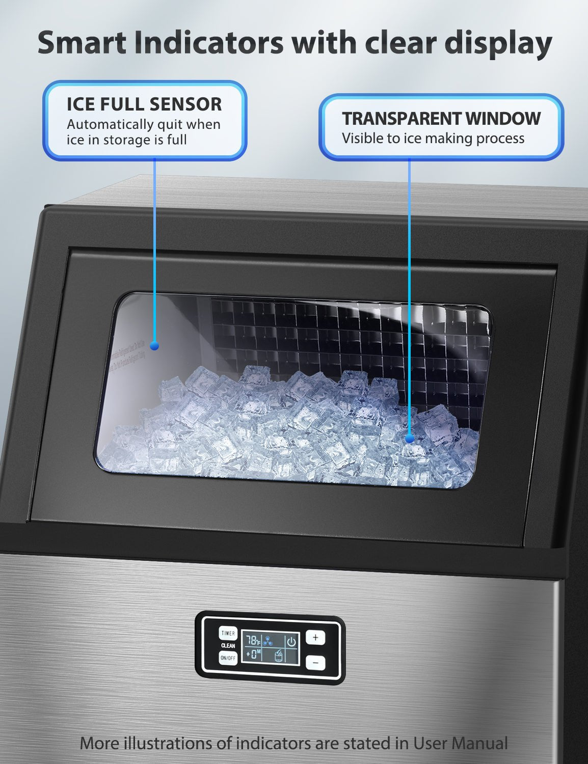 100LBS/200LBS/265LBS Freestanding Commercial Ice Maker Z5845A