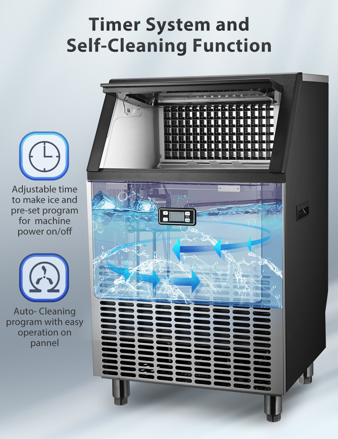 100LBS/200LBS/265LBS Freestanding Commercial Ice Maker Z5845A