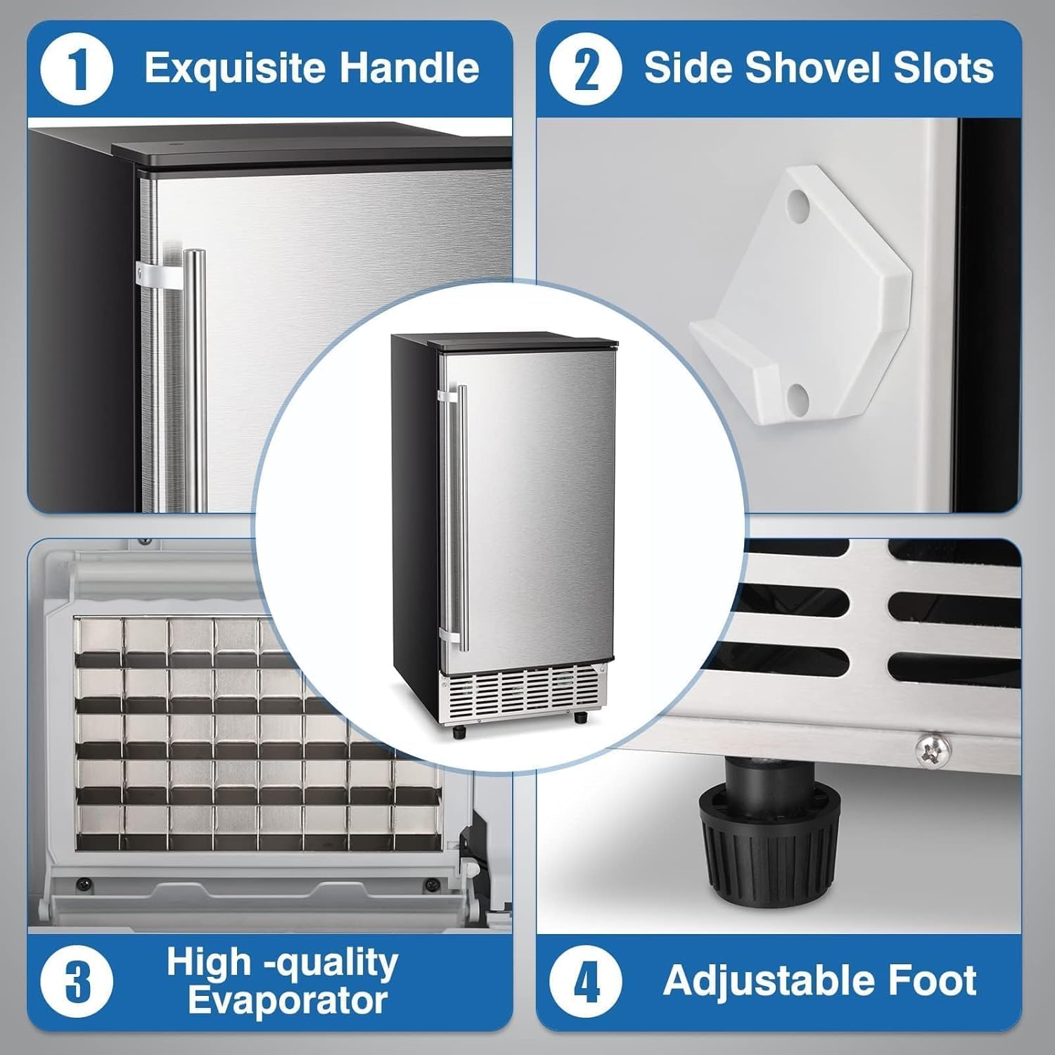 100LBS/200LBS/265LBS Freestanding Commercial Ice Maker Z5845A