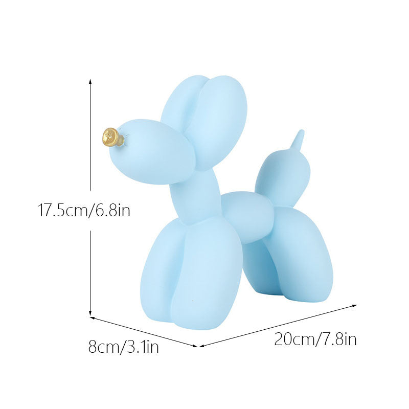 New black and white plaid balloon dog ornaments creative TV cabinet wine cabinet living room porch resin crafts