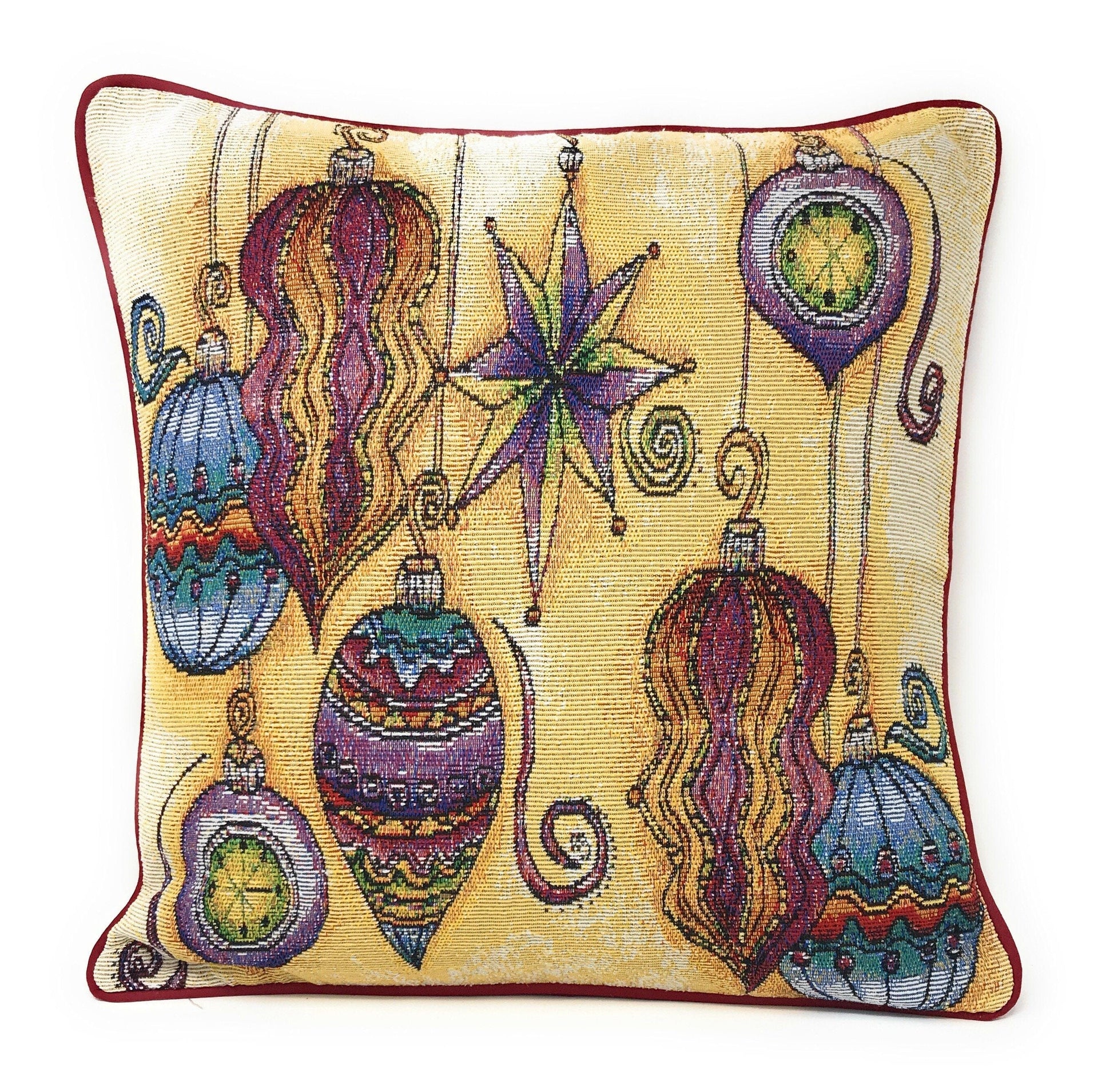 DaDa Bedding Set of 4 Pieces - Autumn Harvest Halloween & Christmas Ornaments Holiday Tapestry Throw Pillow Covers Bundle Pack - 16