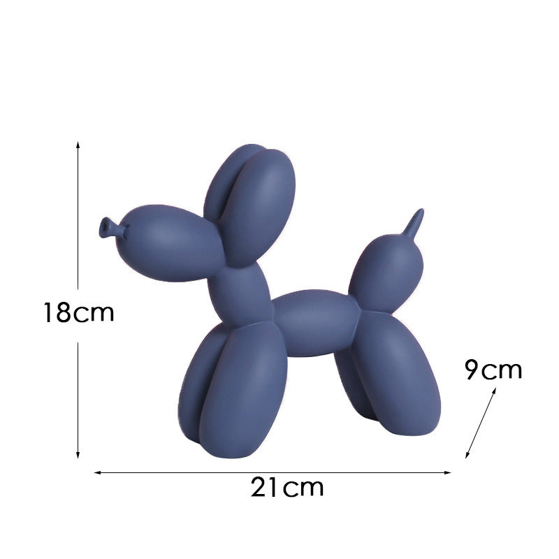 New black and white plaid balloon dog ornaments creative TV cabinet wine cabinet living room porch resin crafts