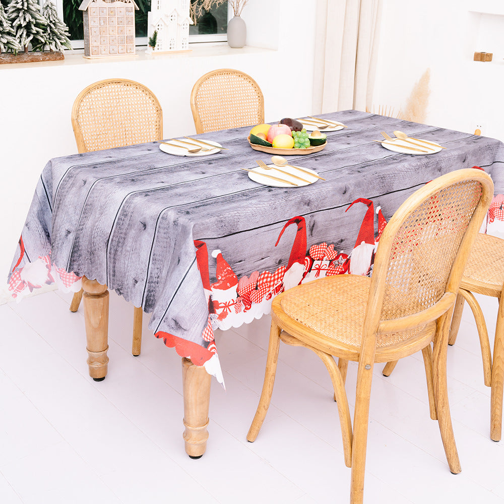 Christmas Decoration Creative Christmas Printed Tablecloth Table Flag Christmas Desktop Decoration Supplies