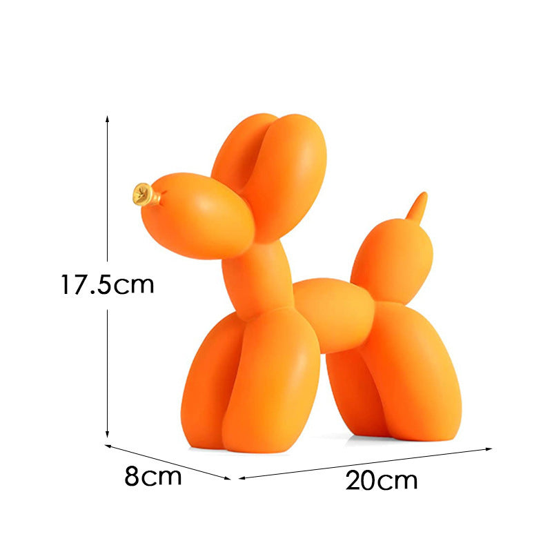New black and white plaid balloon dog ornaments creative TV cabinet wine cabinet living room porch resin crafts