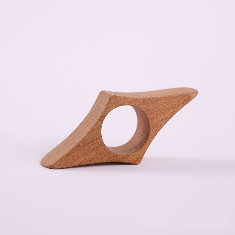 Solid wood book press reading and page pressing finger ring single handed wooden bookmark beech wood book pressing finger buckle