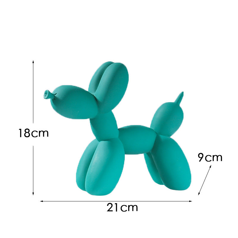 New black and white plaid balloon dog ornaments creative TV cabinet wine cabinet living room porch resin crafts