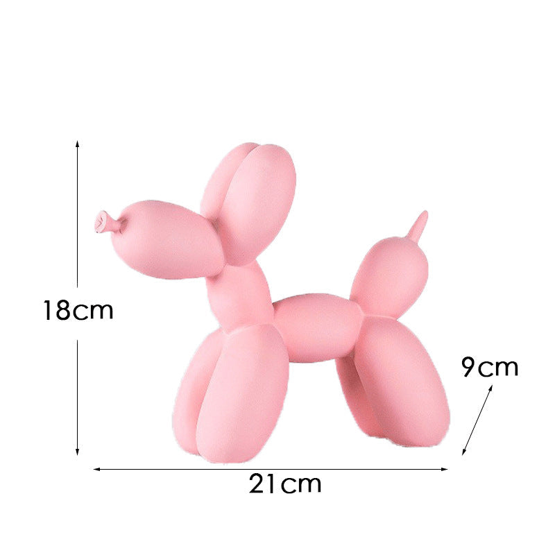 New black and white plaid balloon dog ornaments creative TV cabinet wine cabinet living room porch resin crafts