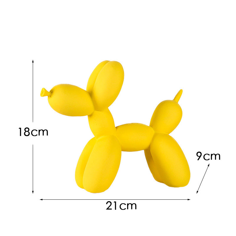 New black and white plaid balloon dog ornaments creative TV cabinet wine cabinet living room porch resin crafts