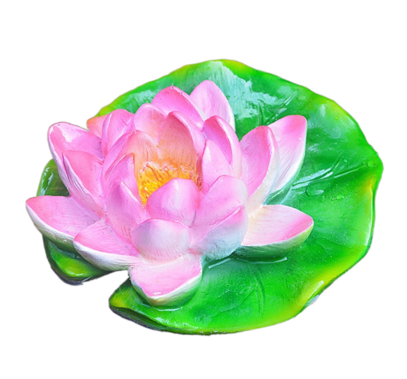 Turtle resin ornaments floating on the water surface