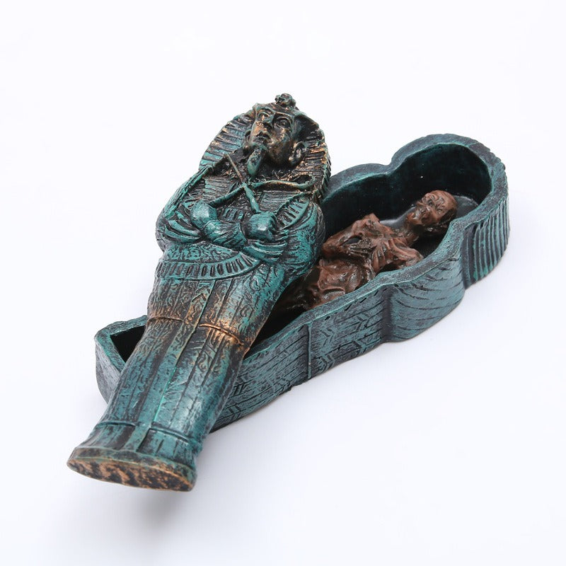 Mummy coffin fish tank resin ornaments