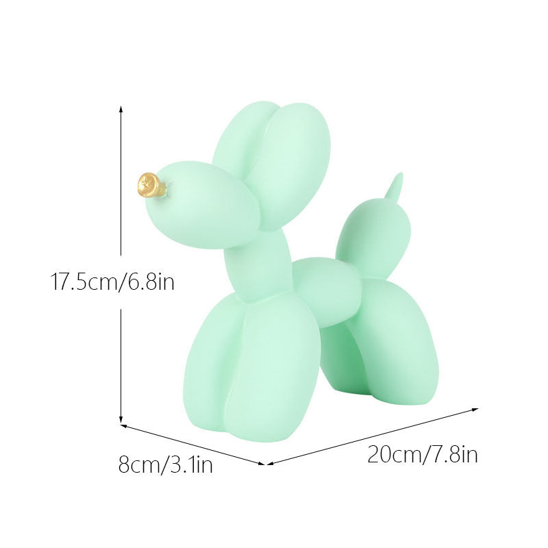 New black and white plaid balloon dog ornaments creative TV cabinet wine cabinet living room porch resin crafts