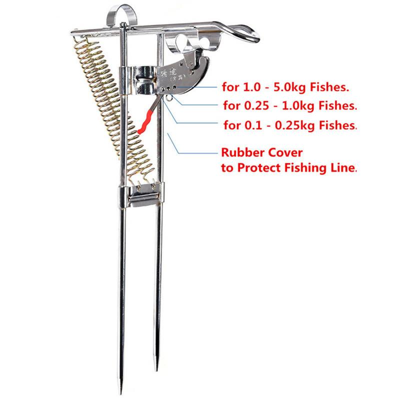 LEO High Strength Automatic Fishing Rod Holder Upgraded Double Thickened Steel Automatic Pole