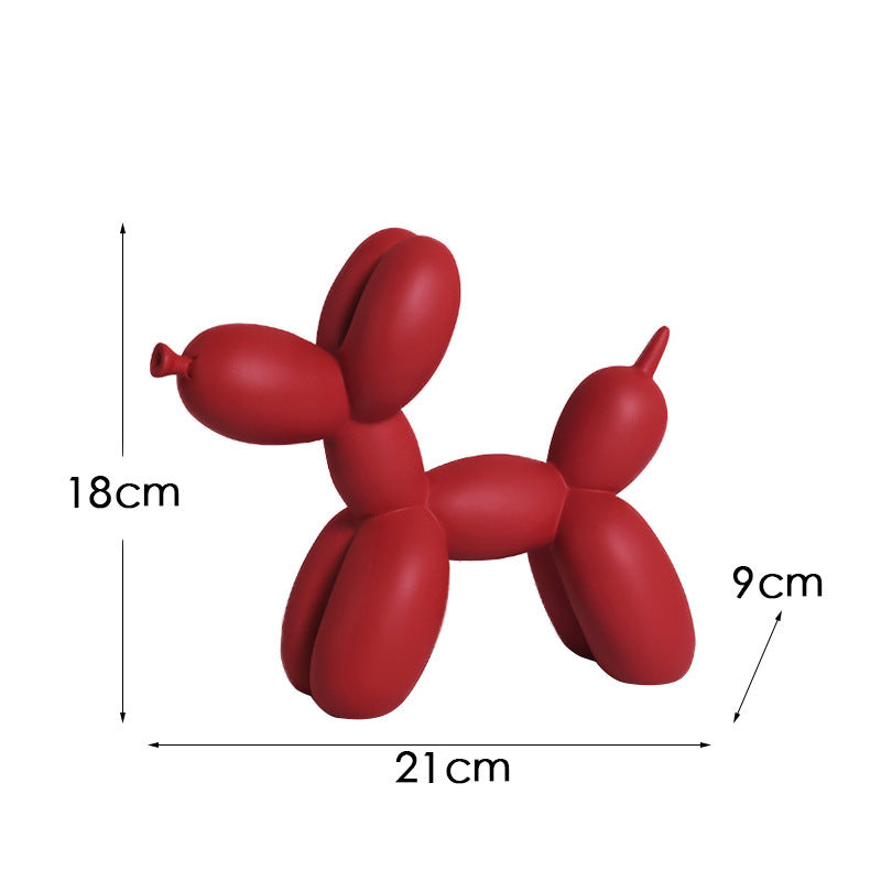 New black and white plaid balloon dog ornaments creative TV cabinet wine cabinet living room porch resin crafts