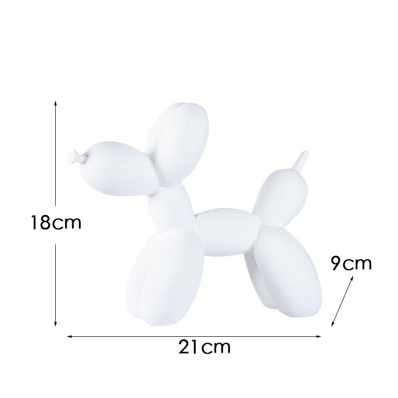 New black and white plaid balloon dog ornaments creative TV cabinet wine cabinet living room porch resin crafts