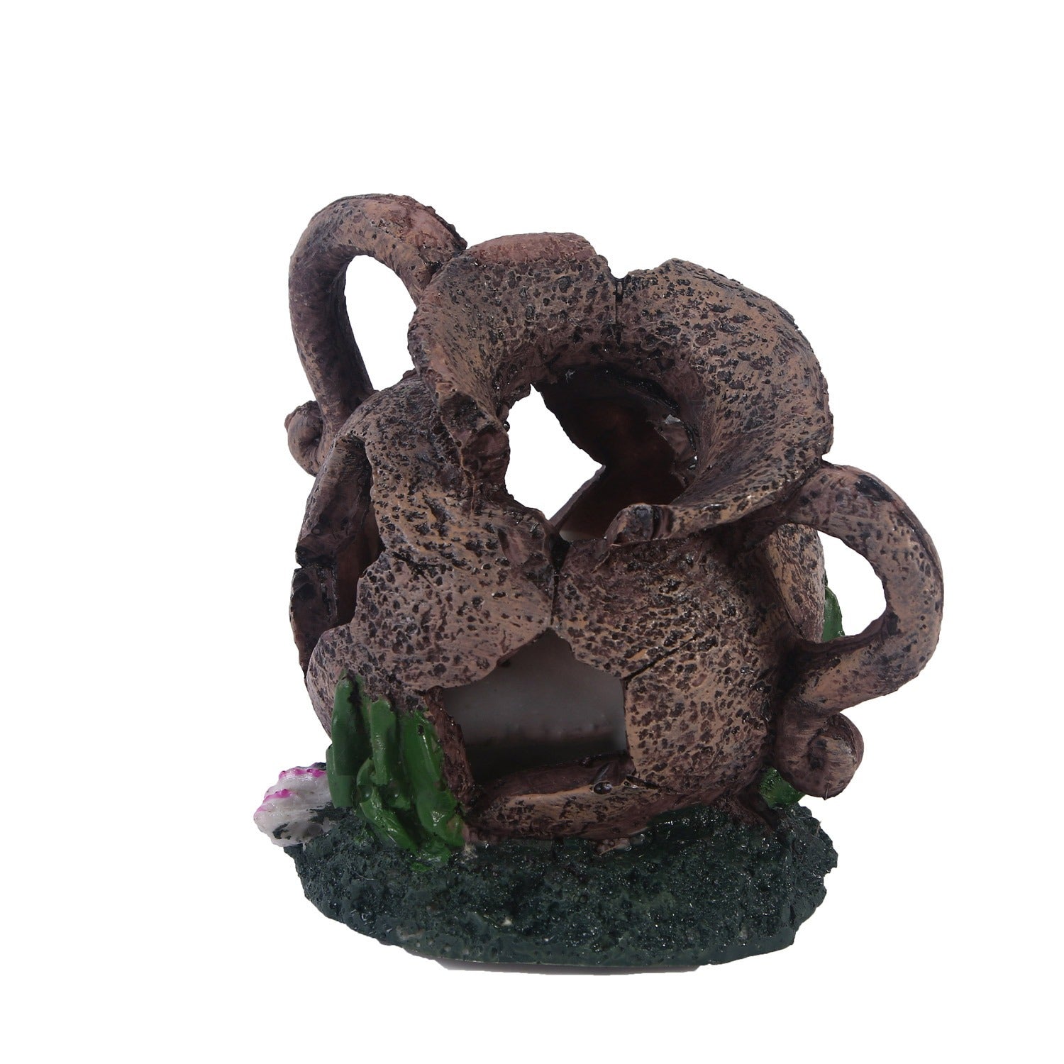Water grass landscaping resin skull reptile toy hidden room aquarium fish tank ornaments