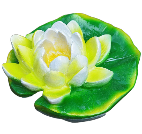 Turtle resin ornaments floating on the water surface