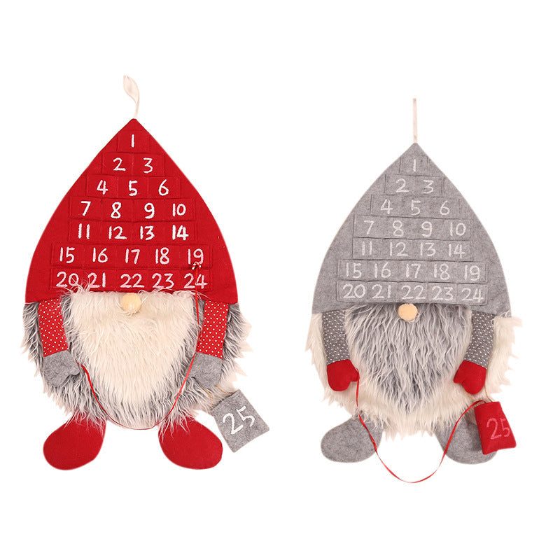 Christmas decorations non-woven fabric simulation wool creative forest man calendar Christmas calendar ornaments