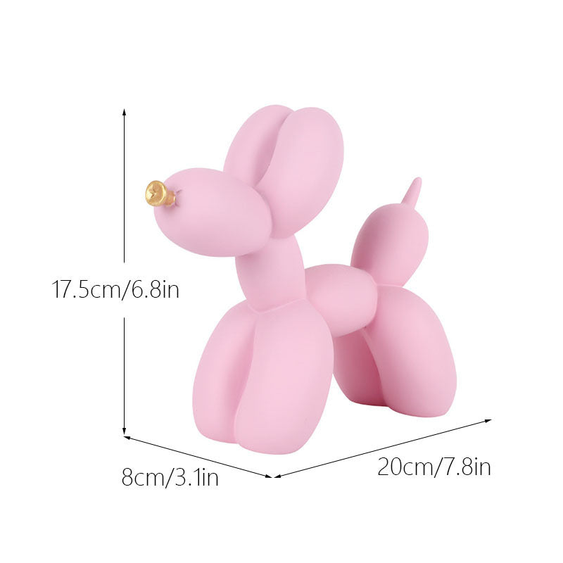 New black and white plaid balloon dog ornaments creative TV cabinet wine cabinet living room porch resin crafts