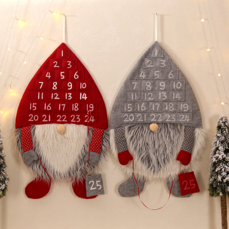 Christmas decorations non-woven fabric simulation wool creative forest man calendar Christmas calendar ornaments