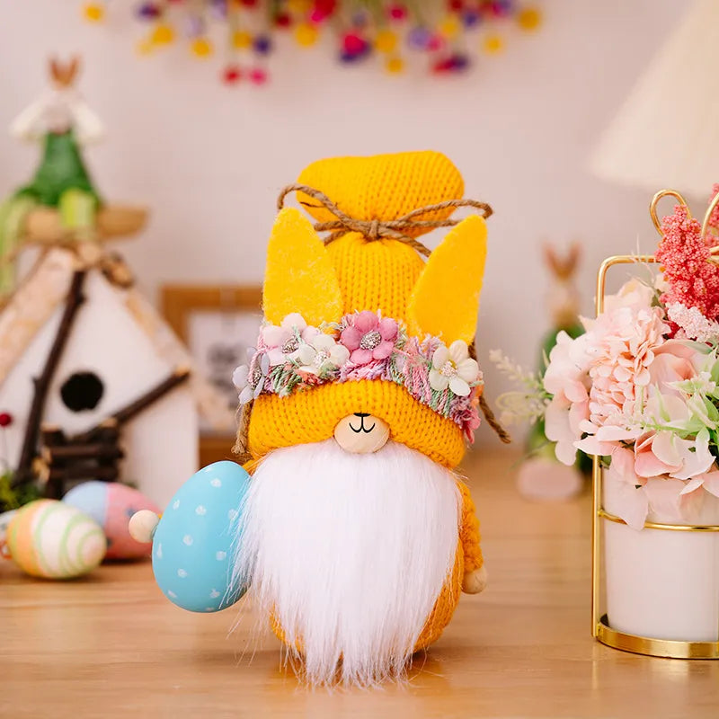 Easter Decorations Easter Knitted Rudolf Rabbit Doll Decoration