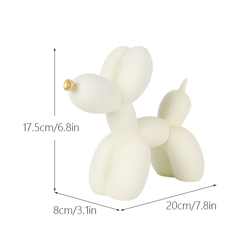New black and white plaid balloon dog ornaments creative TV cabinet wine cabinet living room porch resin crafts