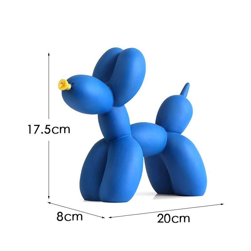 New black and white plaid balloon dog ornaments creative TV cabinet wine cabinet living room porch resin crafts
