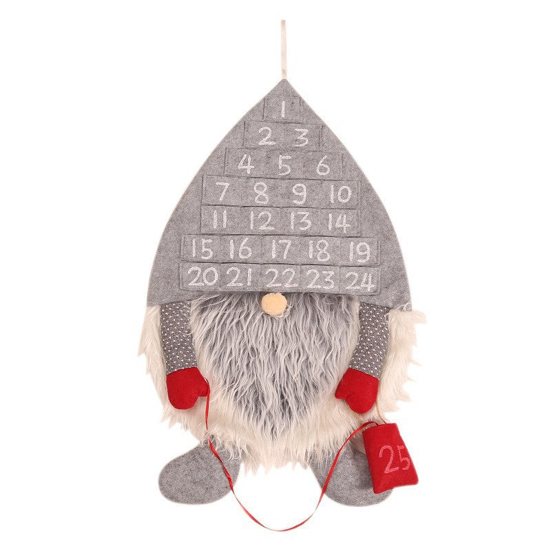 Christmas decorations non-woven fabric simulation wool creative forest man calendar Christmas calendar ornaments
