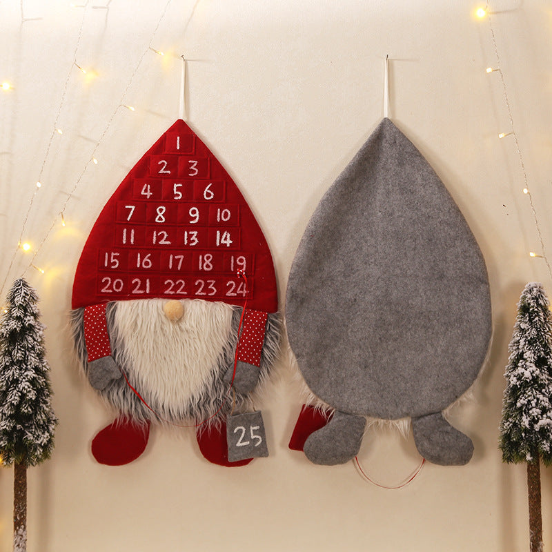 Christmas decorations non-woven fabric simulation wool creative forest man calendar Christmas calendar ornaments