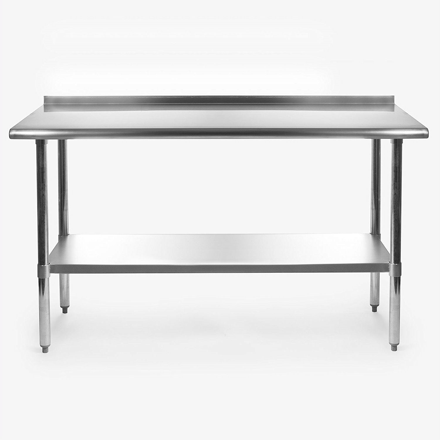 Stainless Steel 60 x 24 inch Heavy Duty NSF Certified Work Bench Prep Table with Backsplash