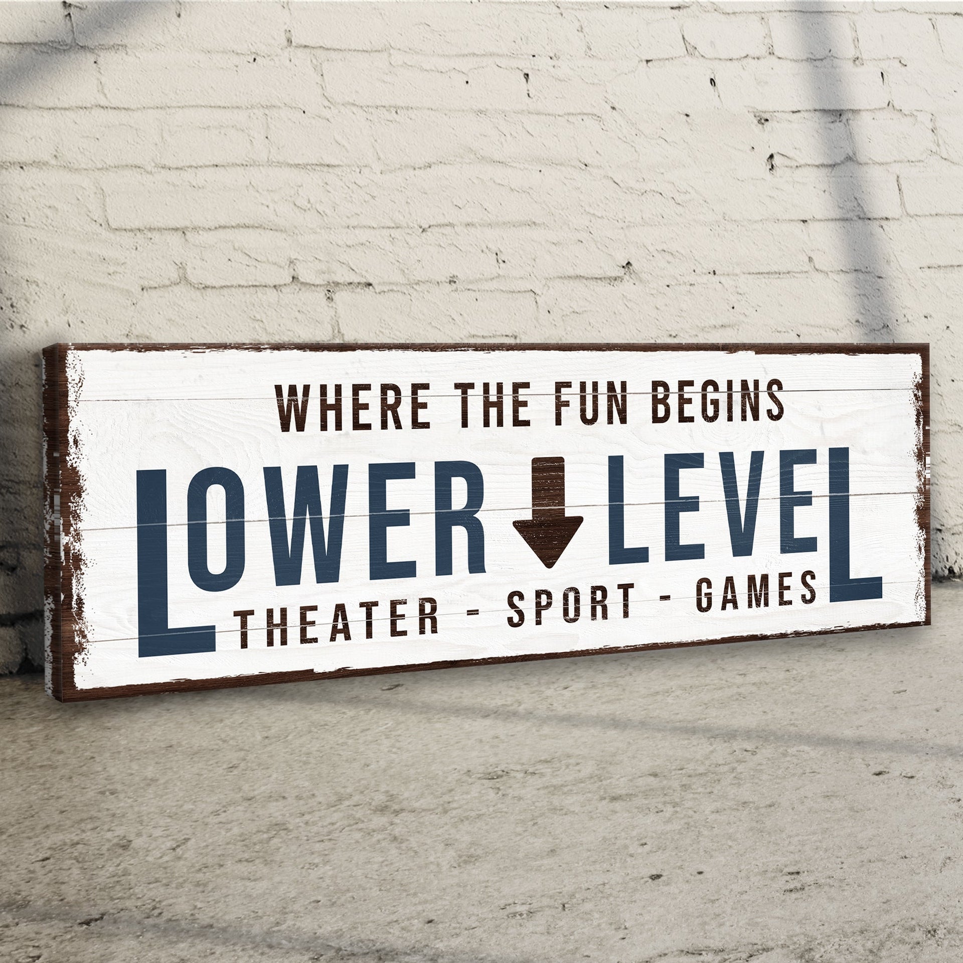 Lower Level Sign: Custom Bar Signs for Home Bar โ Ideal for Personalized Basement Bar Sign
