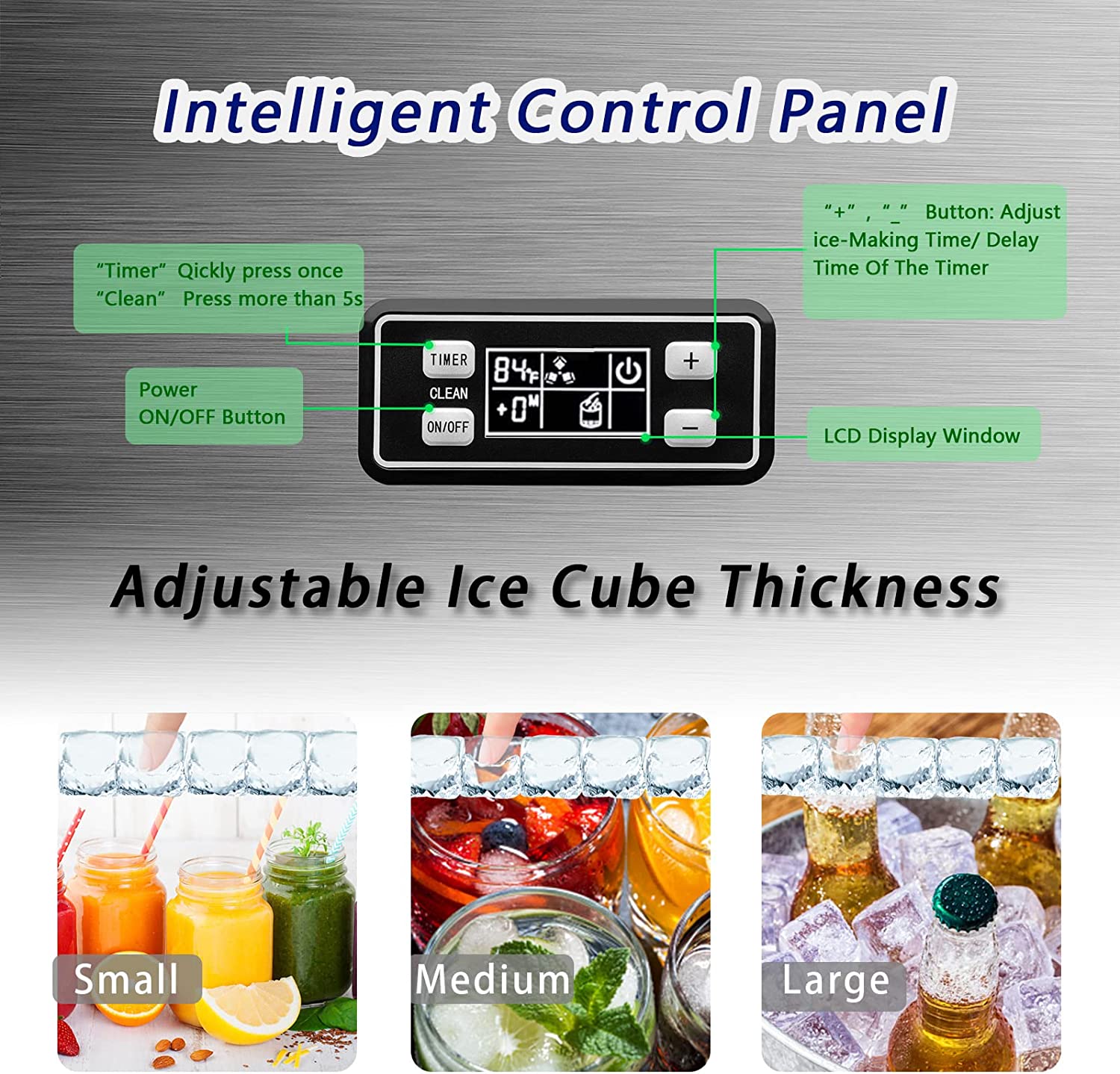 100LBS/200LBS/265LBS Freestanding Commercial Ice Maker Z5845A