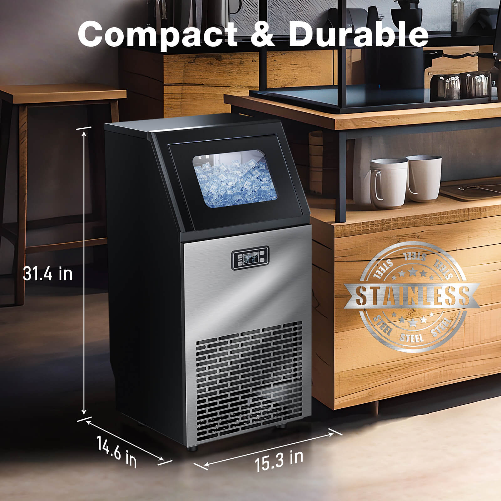 100LBS/200LBS/265LBS Freestanding Commercial Ice Maker Z5845A