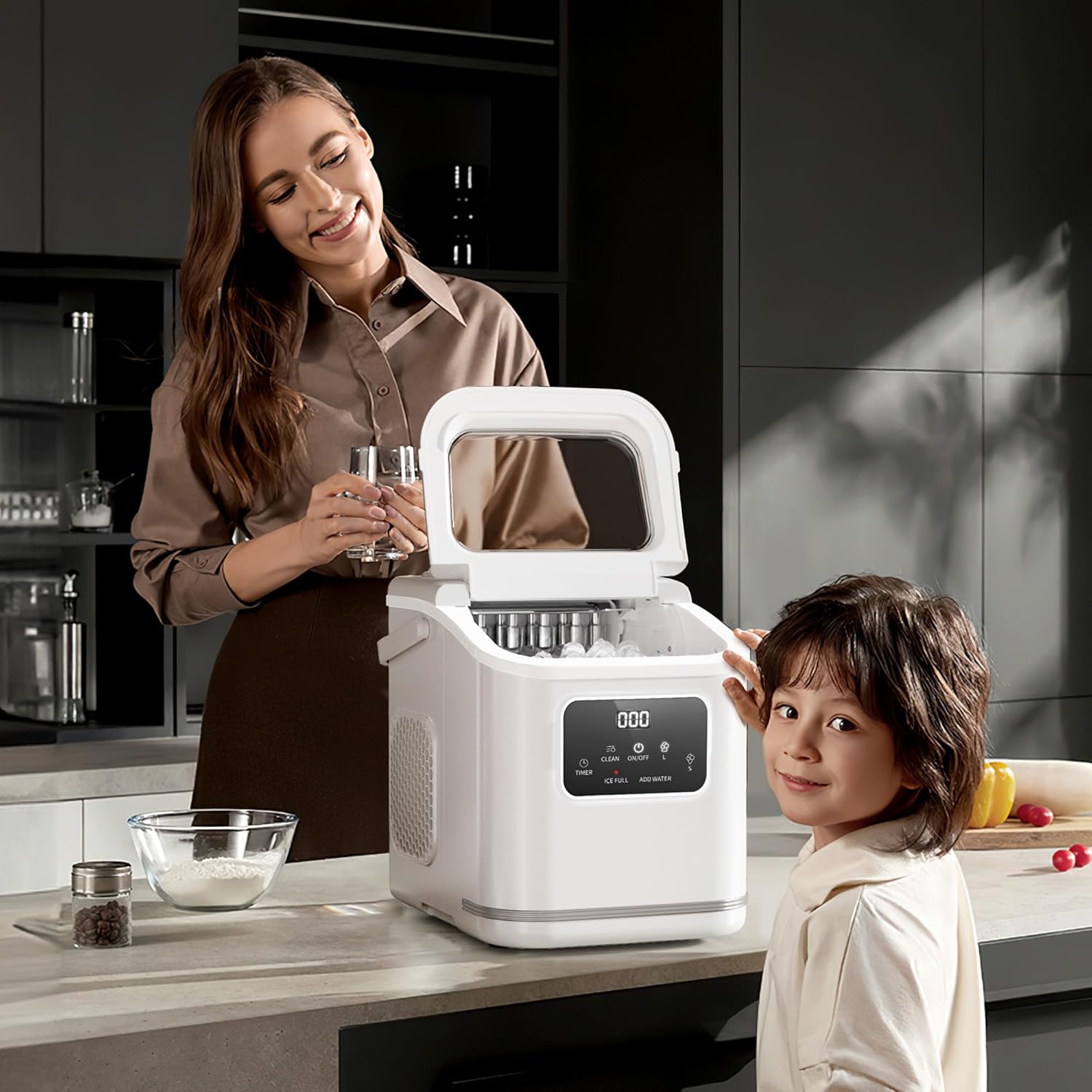 Countertop Ice Maker 9 Bullet Ice Cubes in 6 Mins, Z5812K