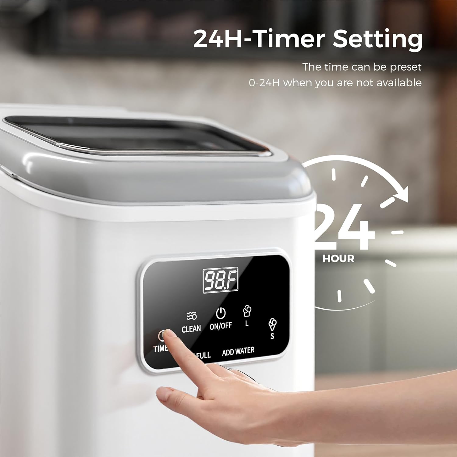 Countertop Ice Maker 9 Bullet Ice Cubes in 6 Mins, Z5812K