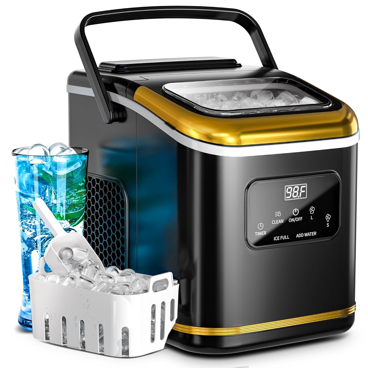 Countertop Ice Maker 9 Bullet Ice Cubes in 6 Mins, Z5812K