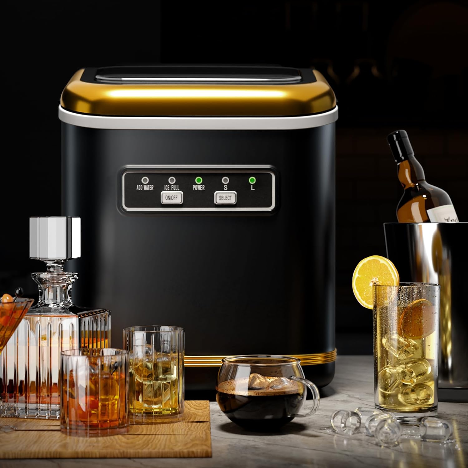 Countertop Ice Maker 9 Bullet Ice Cubes in 6 Mins, Z5812K