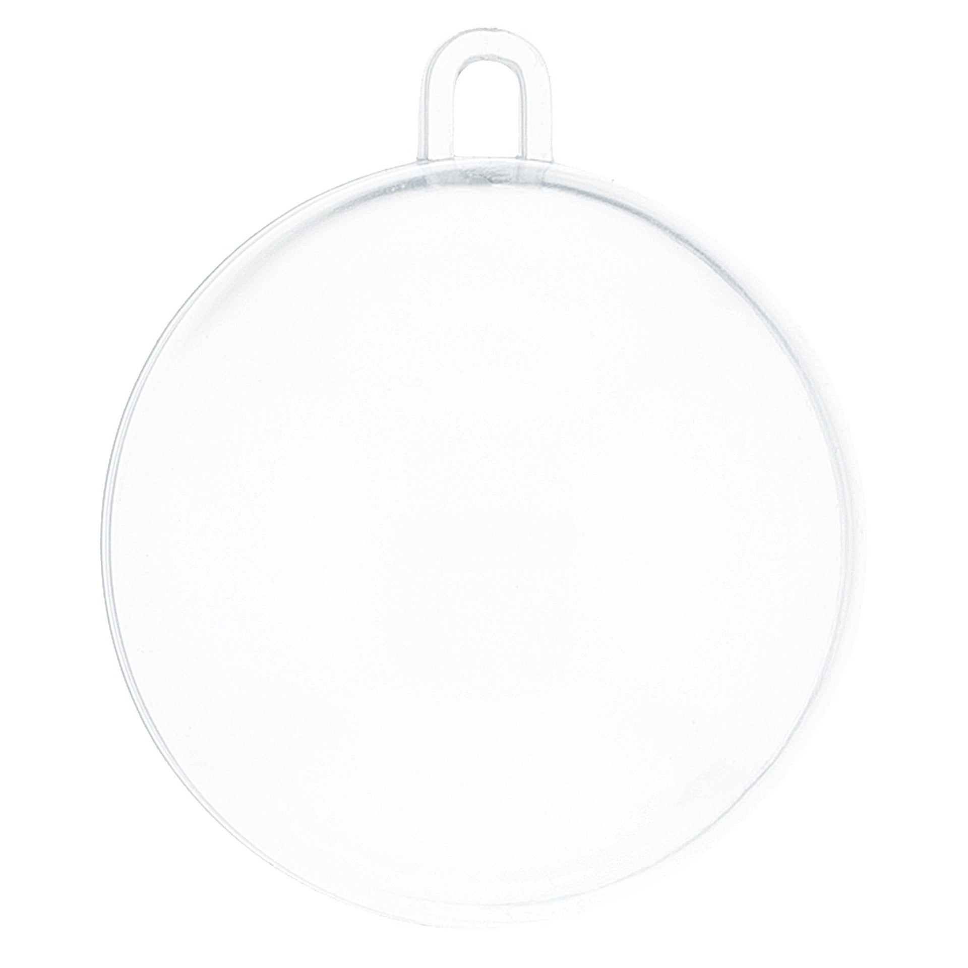 2.36-Inch Clear Plastic Fillable Christmas Ball Ornaments for DIY Crafts: Set of 3