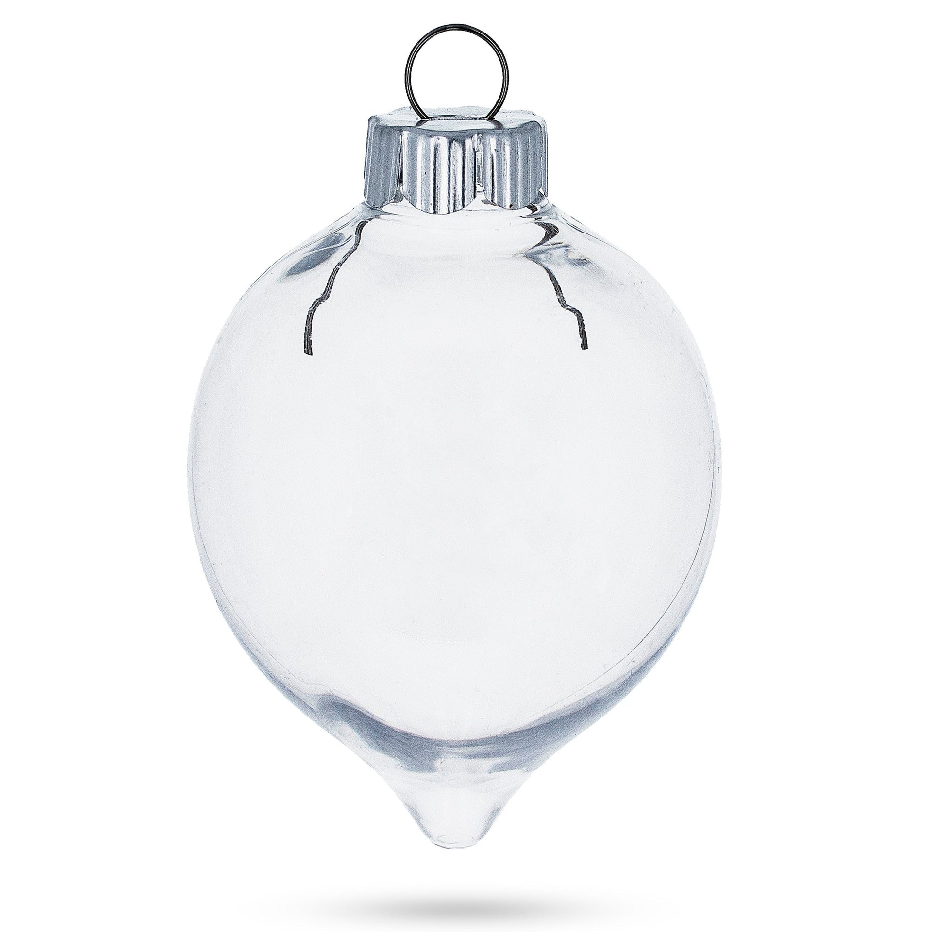 Set of 3 Clear Plastic Water Drop Christmas Ornaments 3.94 Inches