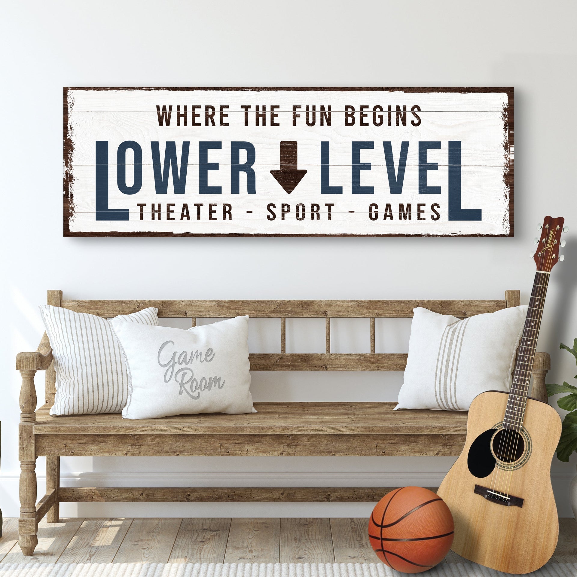 Lower Level Sign: Custom Bar Signs for Home Bar โ Ideal for Personalized Basement Bar Sign