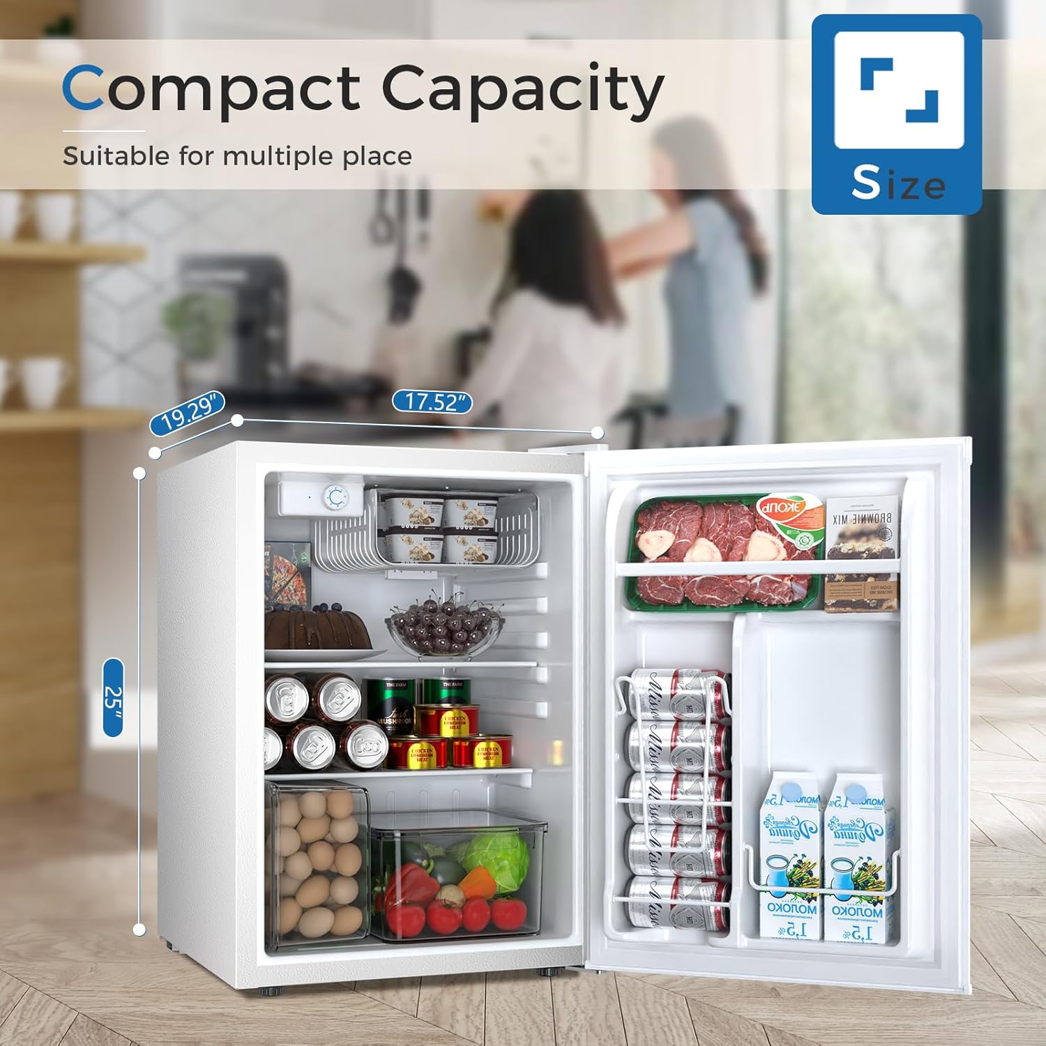 Mini Compact Refrigerator with Freezer, 2.6 Cu.Ft 58070RRE0