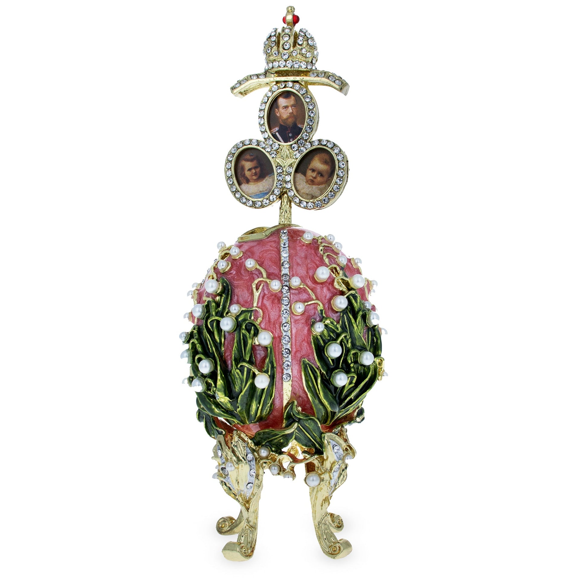 1898 Lilies of the Valley Musical Royal Imperial Easter Egg 6.3 Inches