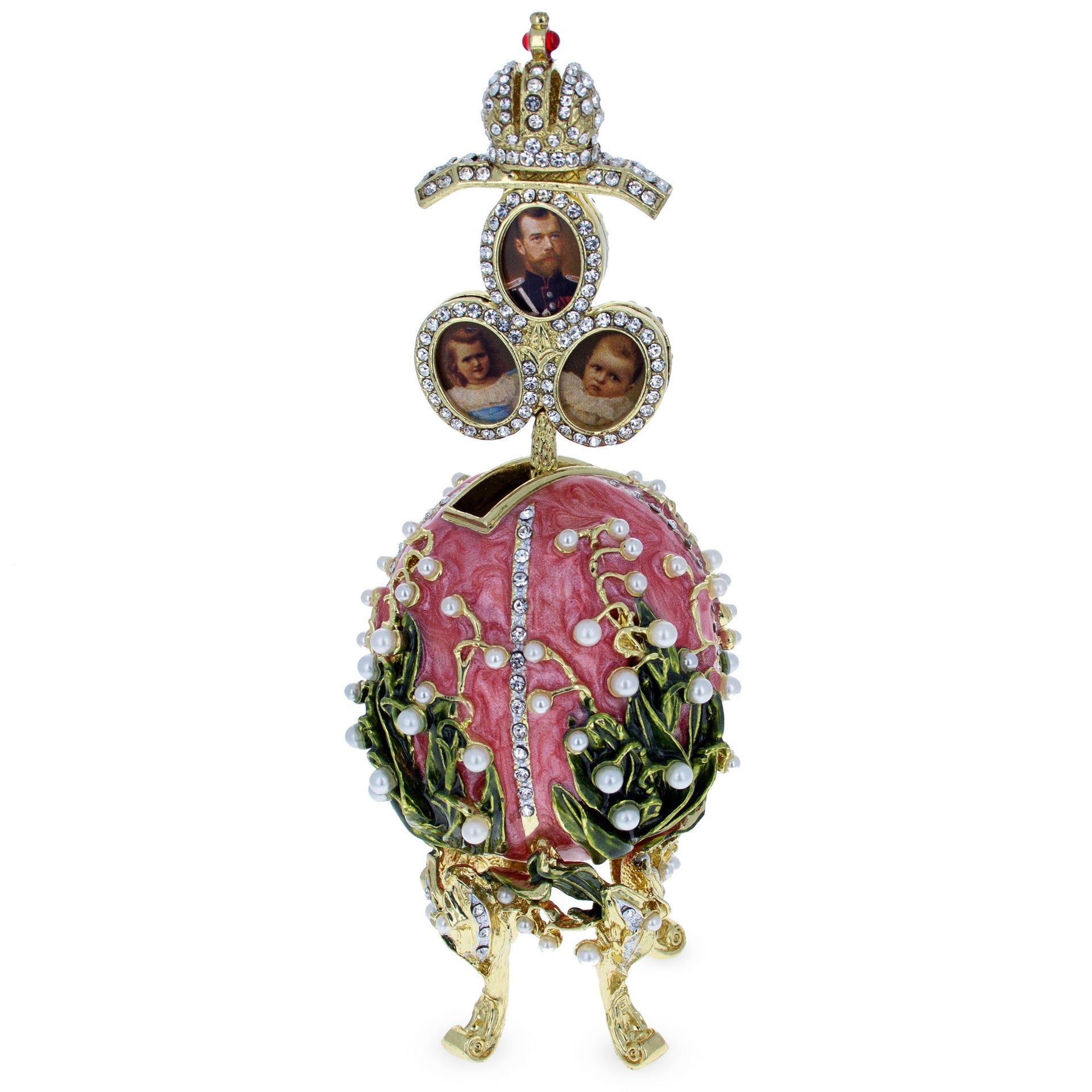 1898 Lilies of the Valley Musical Royal Imperial Easter Egg 6.3 Inches