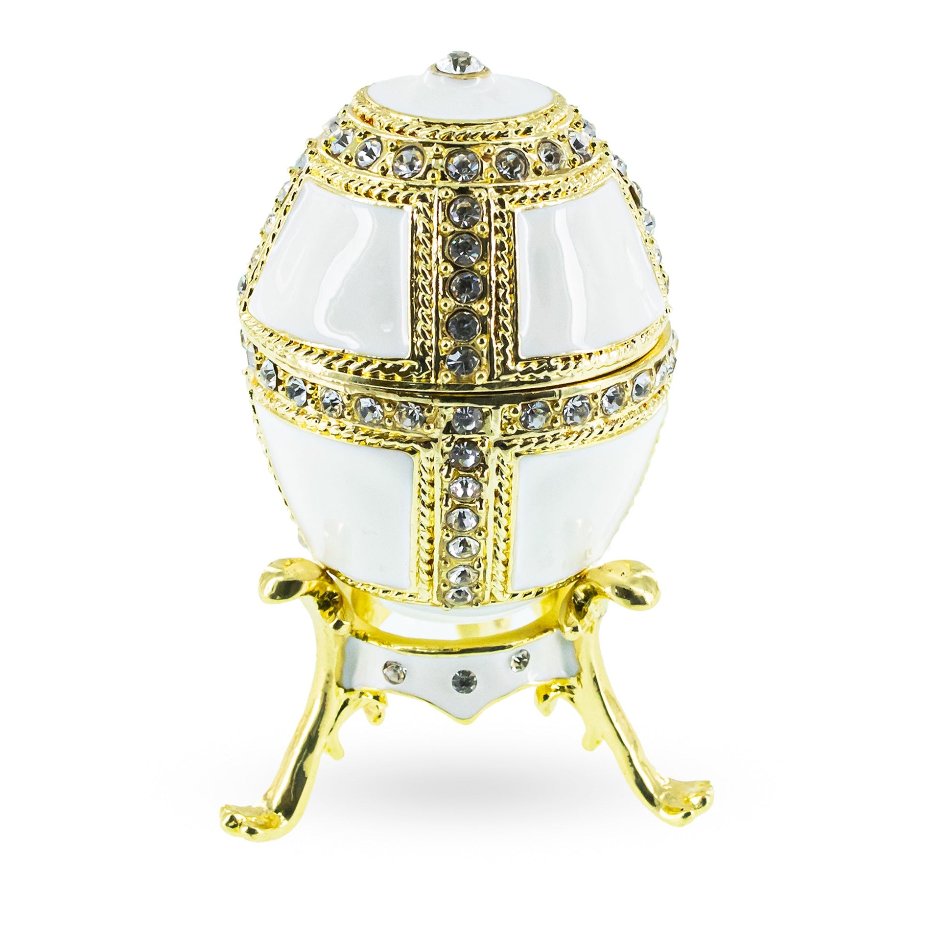 1890 Danish Palaces Royal Imperial Easter Egg in White