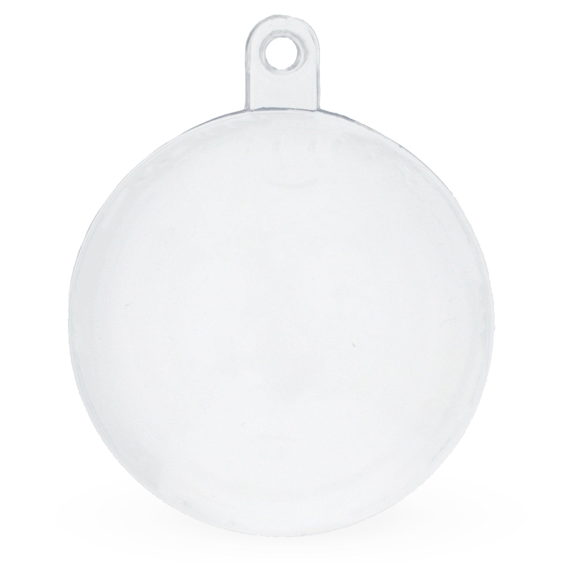 Set of 6 Mini Clear Plastic Ball Ornaments 1.92 Inches (49 mm)