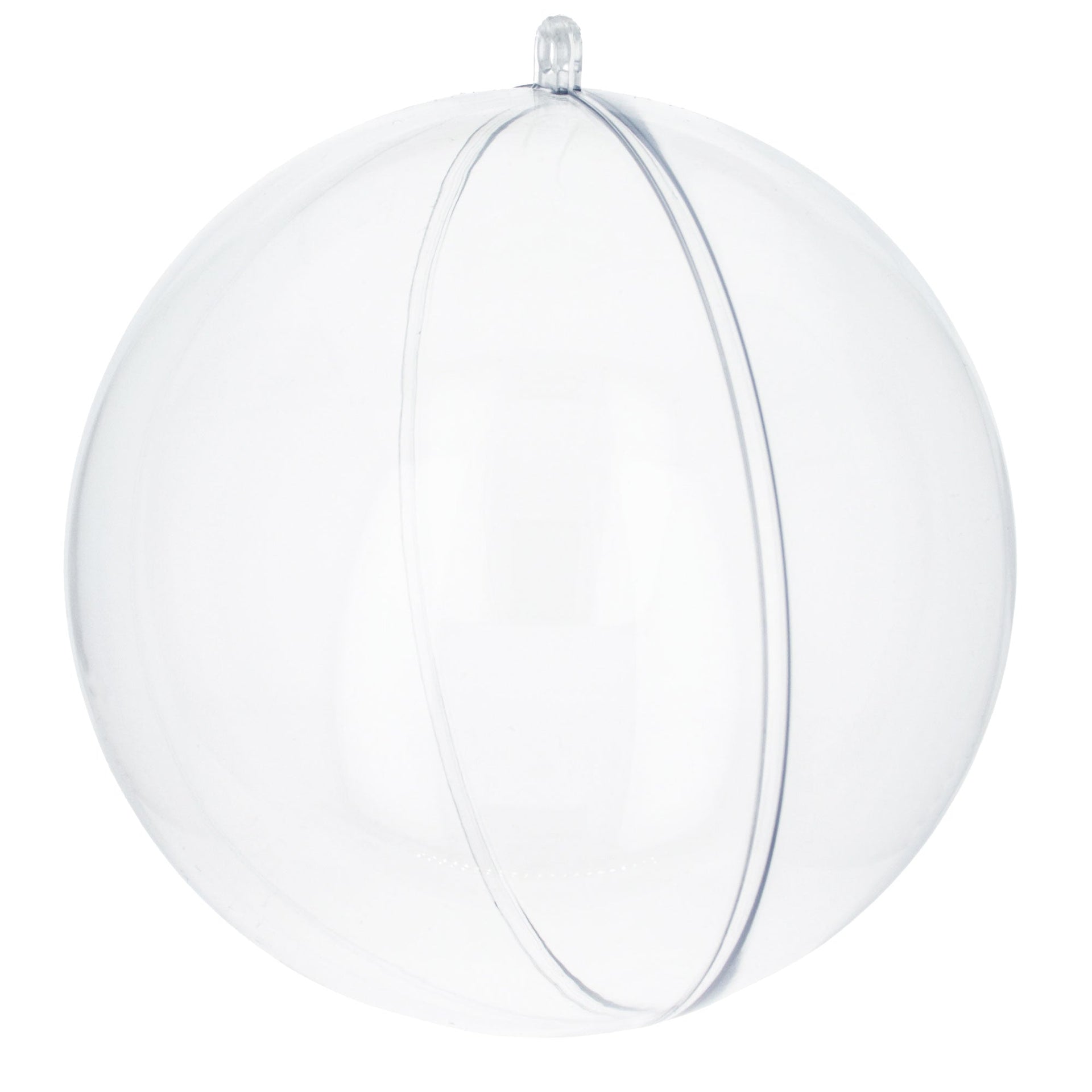 Set of 3 Clear Plastic Ball Ornaments 3.45 Inches (88 mm)