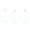 Set of 3 Clear Plastic Ball Ornaments 4.7 Inches