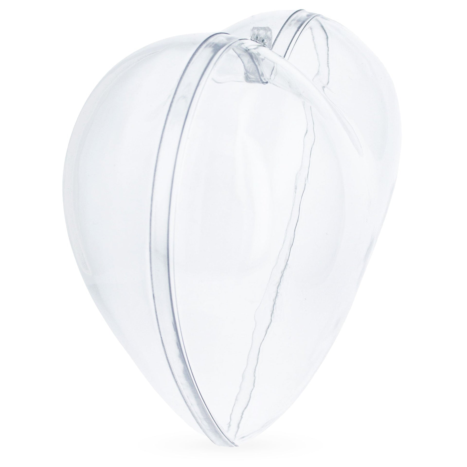 Set of 3 Clear Plastic Heart Ornaments 3.05 Inches