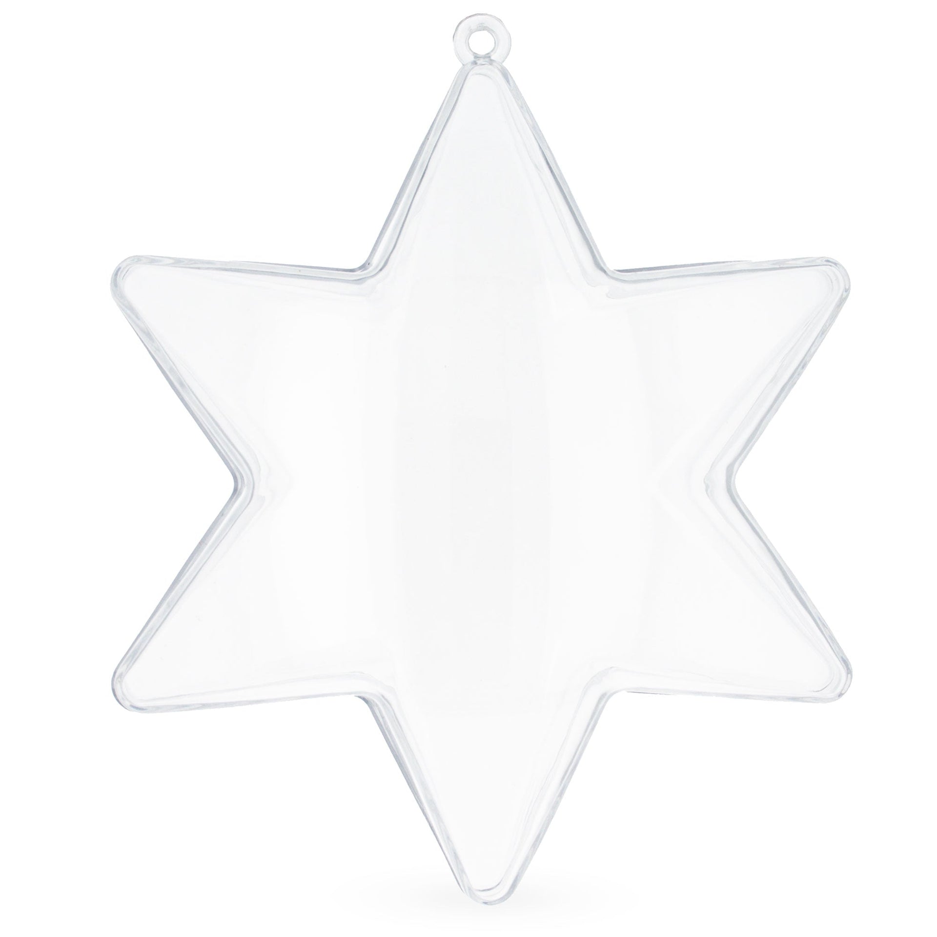 Set of 3 Clear Plastic Hexagon Ornaments 4 Inches