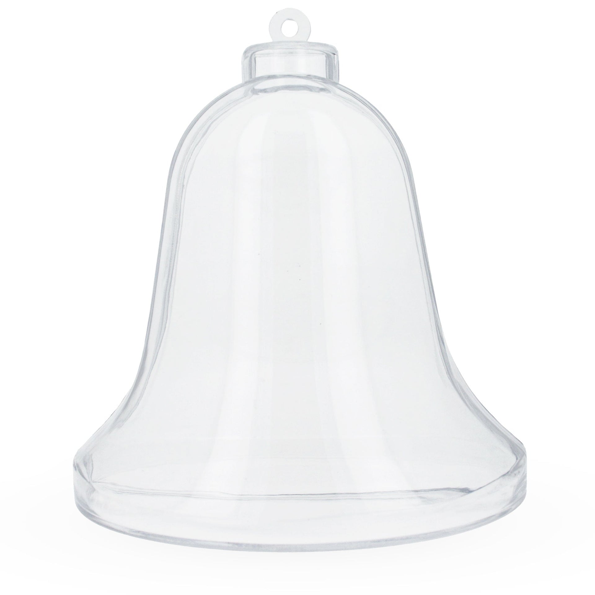 Set of 3 Clear Plastic Bell Ornaments 3.7 Inches (94 mm)